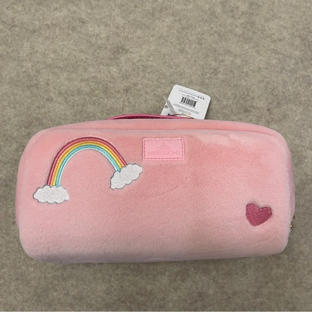Care Bears Pink Plush And Clear Travel Makeup Cosmetic Zip Pouches New